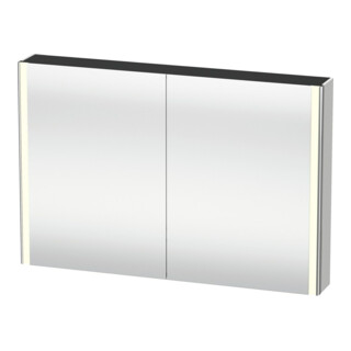 Duravit Uni-Armoire miroir XSquare prise CH 120x80x15,5cm, 2 portes, LED, mural