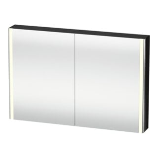Duravit Uni-Armoire miroir XSquare prise CH 120x80x15,5cm, blanc brillant, 2 portes, LED, suspendu mural