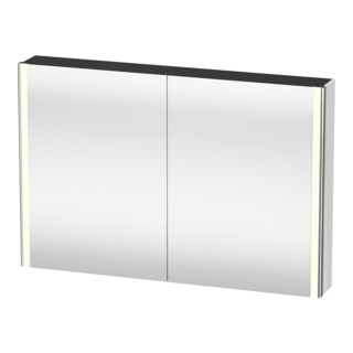 Duravit Uni-Armoire miroir XSquare prise CH 120x80x15,5cm, P mat, 2 portes, LED, mural