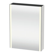 Duravit Uni-Armoire miroir XSquare prise CH 60x15x80 cm, 1 porte, sans ES, à gauche, blanc brillant