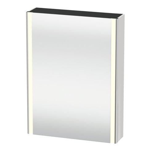 Duravit Uni-Armoire miroir XSquare prise CH 60x15x80cm, 1 porte, sans ES, à droite, blanc brillant