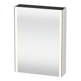 Duravit Uni-Armoire miroir XSquare prise CH 60x15x80cm, 1 porte, sans ES, à gauche, blanc satin mat
