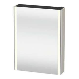 Duravit Uni-Armoire miroir XSquare prise CH 60x15x80cm, 1 porte, sans ES, raccord à droite, Taupe
