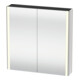 Duravit Uni-Armoire miroir XSquare prise CH 80x80x15,5 cm, base mate, 2 portes, LED, mural-4