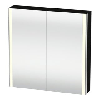 Duravit Uni-Armoire miroir XSquare prise CH 80x80x15,5cm, blanc œuf, 2 portes, LED, mural