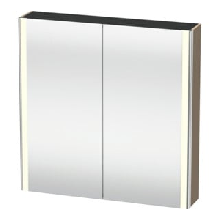 Duravit Uni-Armoire miroir XSquare prise CH 80x80x15,5cm, laqué, 2 portes, LED, mural