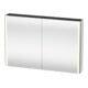Duravit Uni-Armoire miroir XSquare Prise F 120x80x15,5cm, blanc brillant, 2 portes, LED, mural-1