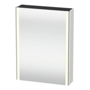 Duravit Uni-Armoire miroir XSquare prise F 60x15x80cm, 1 porte, sans ES, à droite, blanc satin mat