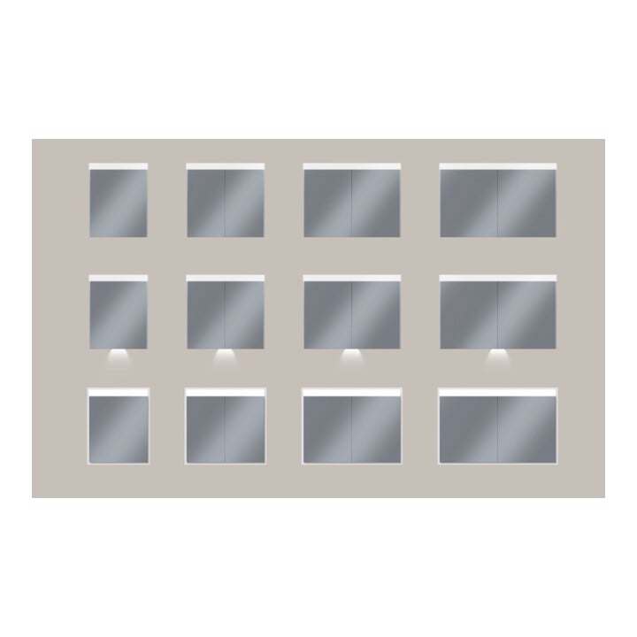 Duravit Uni-Spiegelschrank Best Version Anschl re, 61x14,8x76cm, 1 T, 12 W, LED
