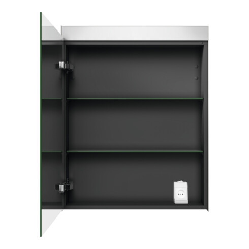 Duravit Uni-Spiegelschrank Bett. Version Anschl li, 61x14,8x76cm, 1 Tür, 9 W, LED