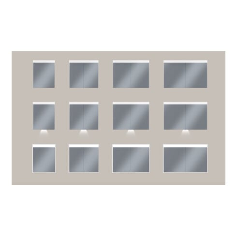 Duravit Uni-Spiegelschrank Bett. Version Anschl li, 61x14,8x76cm, 1 Tür, 9 W, LED