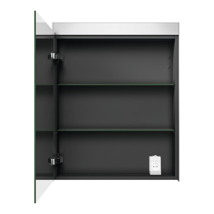 Duravit Uni-Spiegelschrank Bett. Version Anschl re, 61x14,8x76cm, 1 Tür, 9 W, LED
