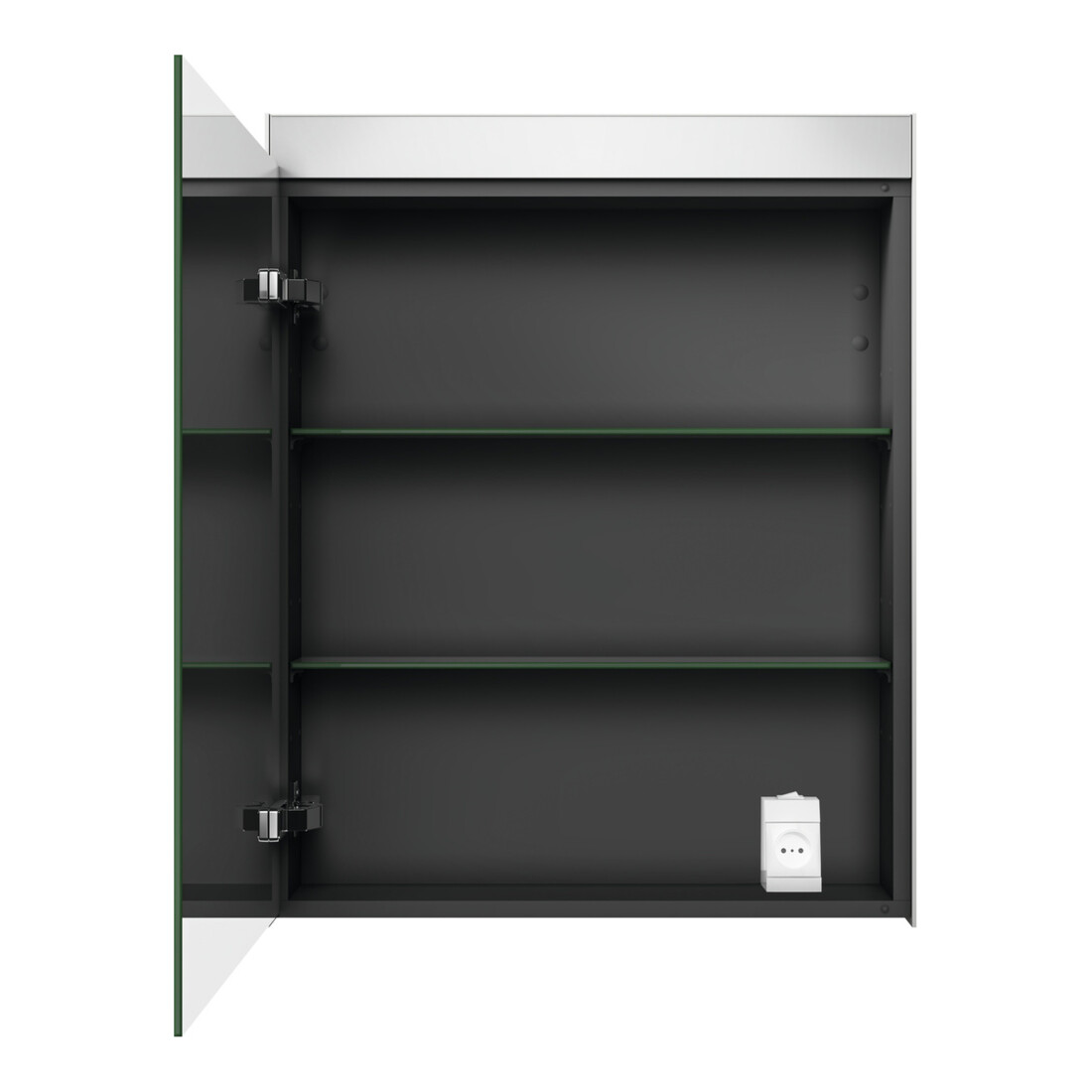 Duravit Uni-Spiegelschrank Bett. Version Anschl re, 61x14,8x76cm, 1 Tür, 9 W, LED