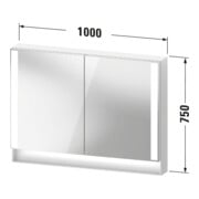 Duravit Uni-Spiegelschrank Typ E Qatego 100x75x15,5cm, graph ma, 2 Tür., wandhängend-3