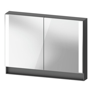 Duravit Uni-Spiegelschrank Typ E Qatego 100x75x15,5cm, graph ma, 2 Tür., wandhängend