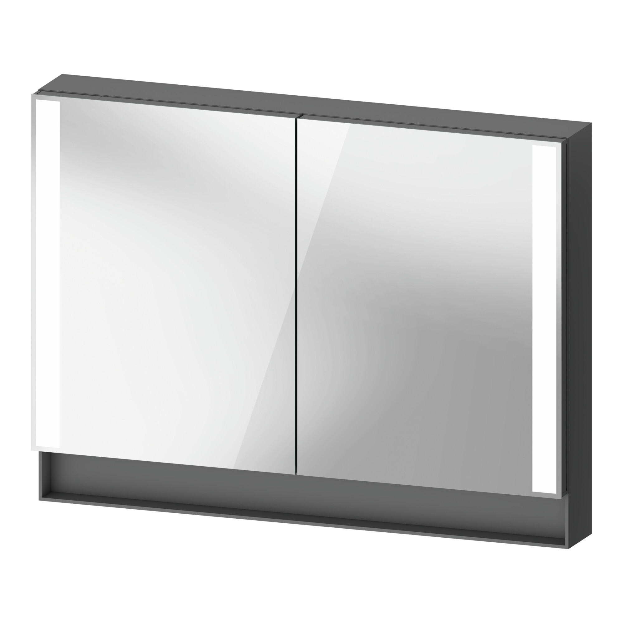 Duravit Uni-Spiegelschrank Typ E Qatego 100x75x15,5cm, graph ma, 2 Tür., wandhängend
