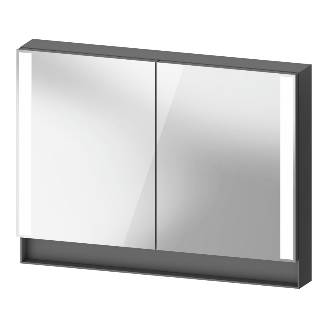 Duravit Uni-Spiegelschrank Typ E Qatego 100x75x15,5cm, graph ma, 2 Tür., wandhängend