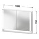 Duravit Uni-Spiegelschrank Typ E Qatego 100x75x15,5cm, we. ma, 2 Tür., wandhängend-3