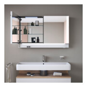 Duravit Uni-Spiegelschrank Typ E Qatego 120x75x15,5cm, we. ma, 2 Tür., wandhängend-4