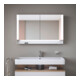Duravit Uni-Spiegelschrank Typ E Qatego 120x75x15,5cm, we. ma, 2 Tür., wandhängend
