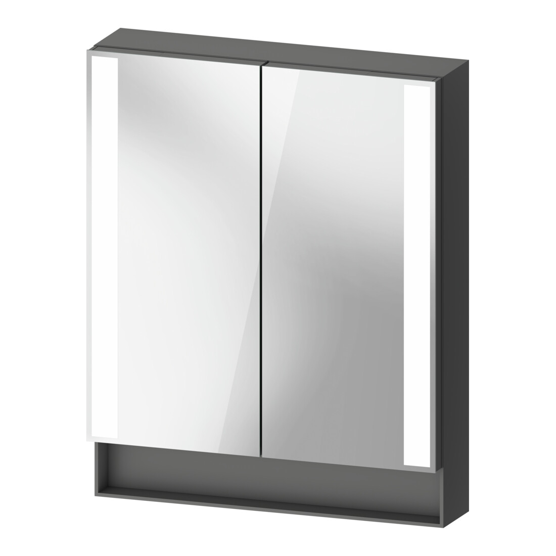 Duravit Uni-Spiegelschrank Typ E Qatego 60x75x15,5cm, graph ma, 2 Tür., wandhängend
