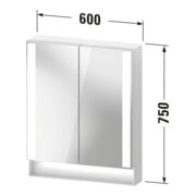 Duravit Uni-Spiegelschrank Typ E Qatego 60x75x15,5cm, graph ma, 2 Tür., wandhängend-3
