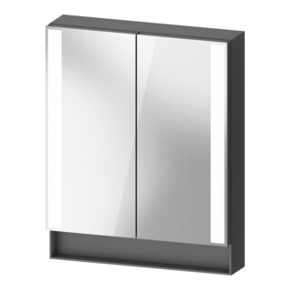 Duravit Uni-Spiegelschrank Typ E Qatego 60x75x15,5cm, graph ma, 2 Tür., wandhängend