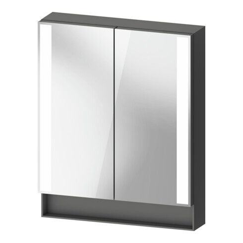 Duravit Uni-Spiegelschrank Typ E Qatego 60x75x15,5cm, graph ma, 2 Tür., wandhängend