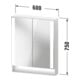 Duravit Uni-Spiegelschrank Typ E Qatego 60x75x15,5cm, we. ma, 2 Tür., wandhängend-3