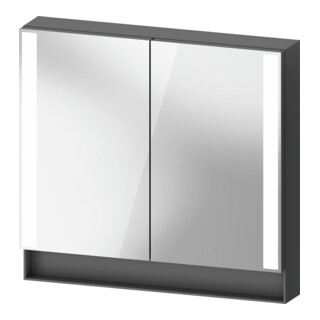 Duravit Uni-Spiegelschrank Typ E Qatego 80x75x15,5cm, graph ma, 2 Tür., wandhängend