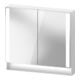 Duravit Uni-Spiegelschrank Typ E Qatego 80x75x15,5cm, we. ma, 2 Tür., wandhängend-1