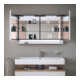Duravit Uni-Spiegelschrank Typ F Qatego 120x75x15,5cm, we. ma, 2 Tür., wandhängend