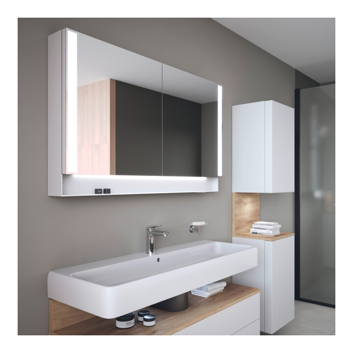 Duravit Uni-Spiegelschrank Typ F Qatego 120x75x15,5cm, we. ma, 2 Tür., wandhängend
