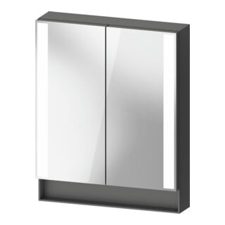 Duravit Uni-Spiegelschrank Typ J Qatego 60x75x15,5cm, graph ma, 2 Tür., wandhängend