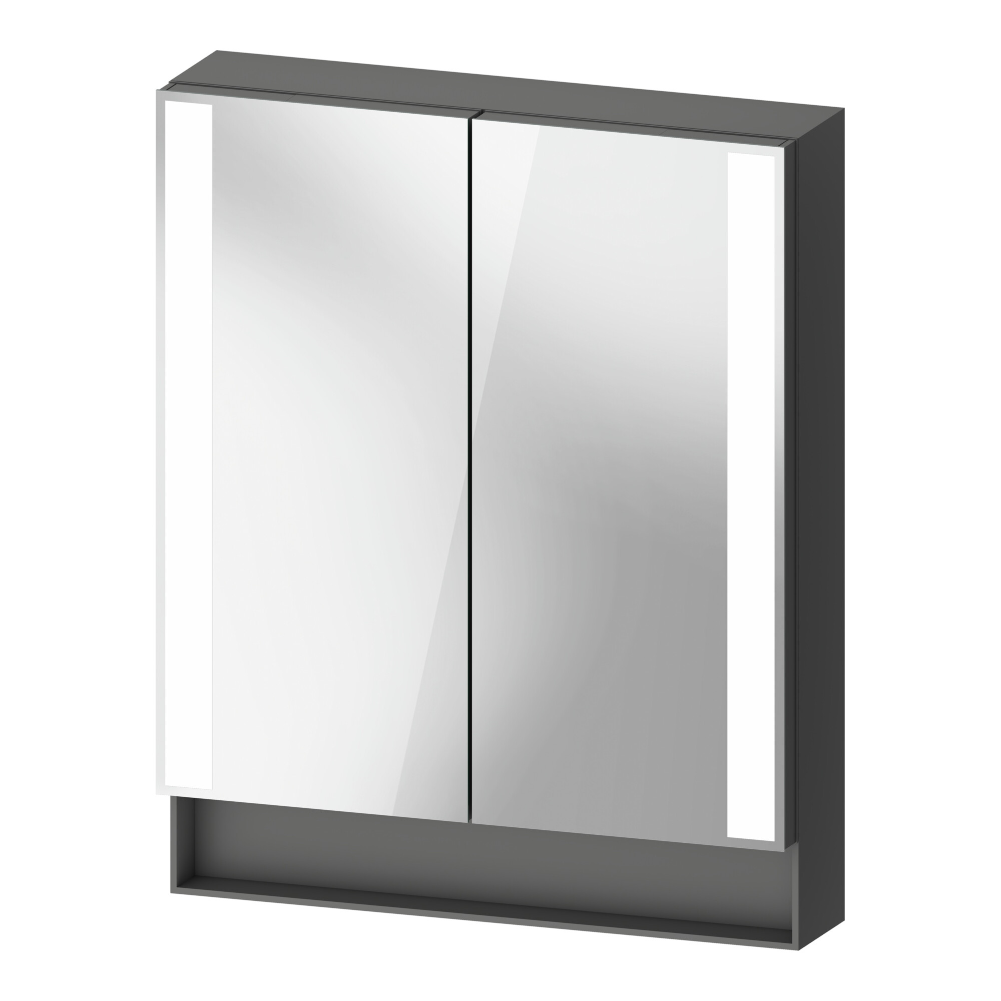 Duravit Uni-Spiegelschrank Typ J Qatego 60x75x15,5cm, graph ma, 2 Tür., wandhängend