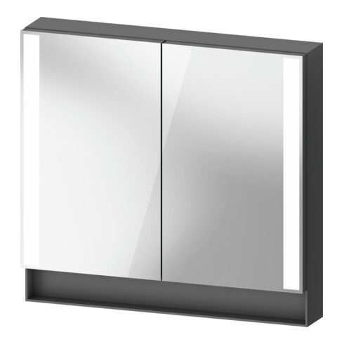 Duravit Uni-Spiegelschrank Typ J Qatego 80x75x15,5cm, graph ma, 2 Tür., wandhängend