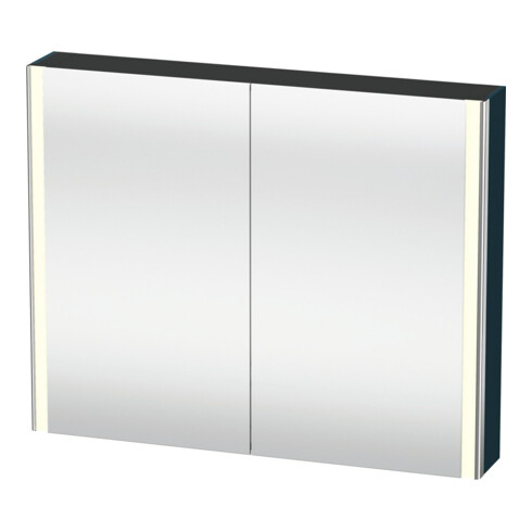 Duravit Uni-Spiegelschrank XSquare Steckd. CH 100x80x15,5cm, bl m, 2 Tür, LED, wandhängend