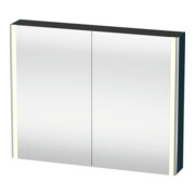Duravit Uni-Spiegelschrank XSquare Steckd. CH 100x80x15,5cm, bl m, 2 Tür, LED, wandhängend