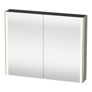 Duravit Uni-Spiegelschrank XSquare Steckd. CH 100x80x15,5cm, st-g m, 2 Tür, LED, wandhängend