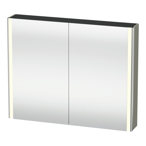 Duravit Uni-Spiegelschrank XSquare Steckd. CH 100x80x15,5cm, st-g m, 2 Tür, LED, wandhängend