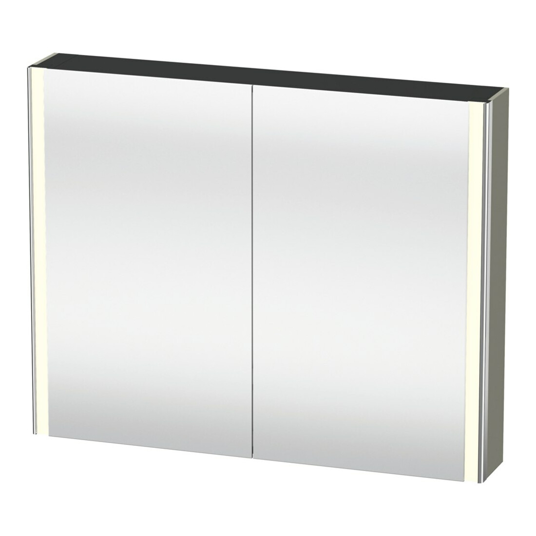 Duravit Uni-Spiegelschrank XSquare Steckd. CH 100x80x15,5cm, st-g m, 2 Tür, LED, wandhängend