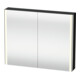 Duravit Uni-Spiegelschrank XSquare Steckd. CH 100x80x15,5cm, sw hgl, 2 Tür, LED, wandhängend-1