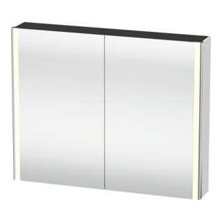 Duravit Uni-Spiegelschrank XSquare Steckd. CH 100x80x15,5cm, T matt, 2 Tür, LED, wandhängend