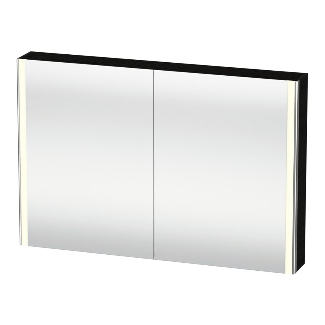 Duravit Uni-Spiegelschrank XSquare Steckd. CH 120x80x15,5cm, Ei sw, 2 Tür, LED, wandhängend