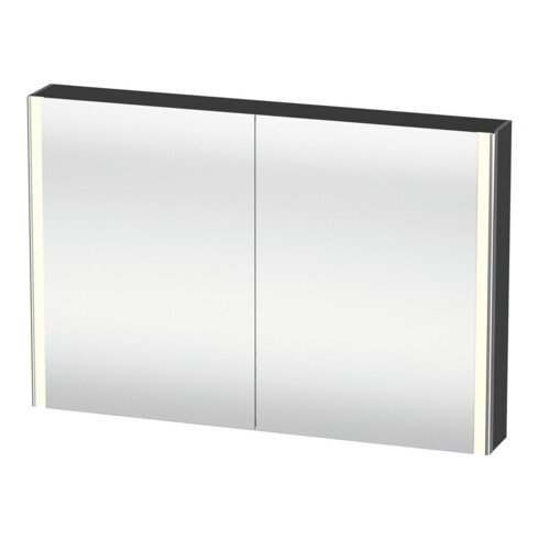 Duravit Uni-Spiegelschrank XSquare Steckd. CH 120x80x15,5cm, gra ma, 2 Tür, LED, wandhängend