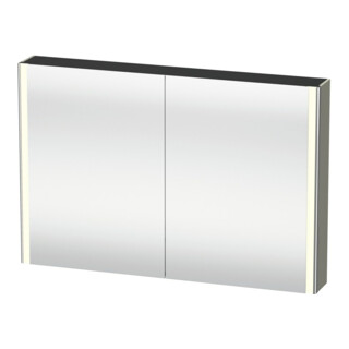 Duravit Uni-Spiegelschrank XSquare Steckd. CH 120x80x15,5cm, st-g m, 2 Tür, LED, wandhängend
