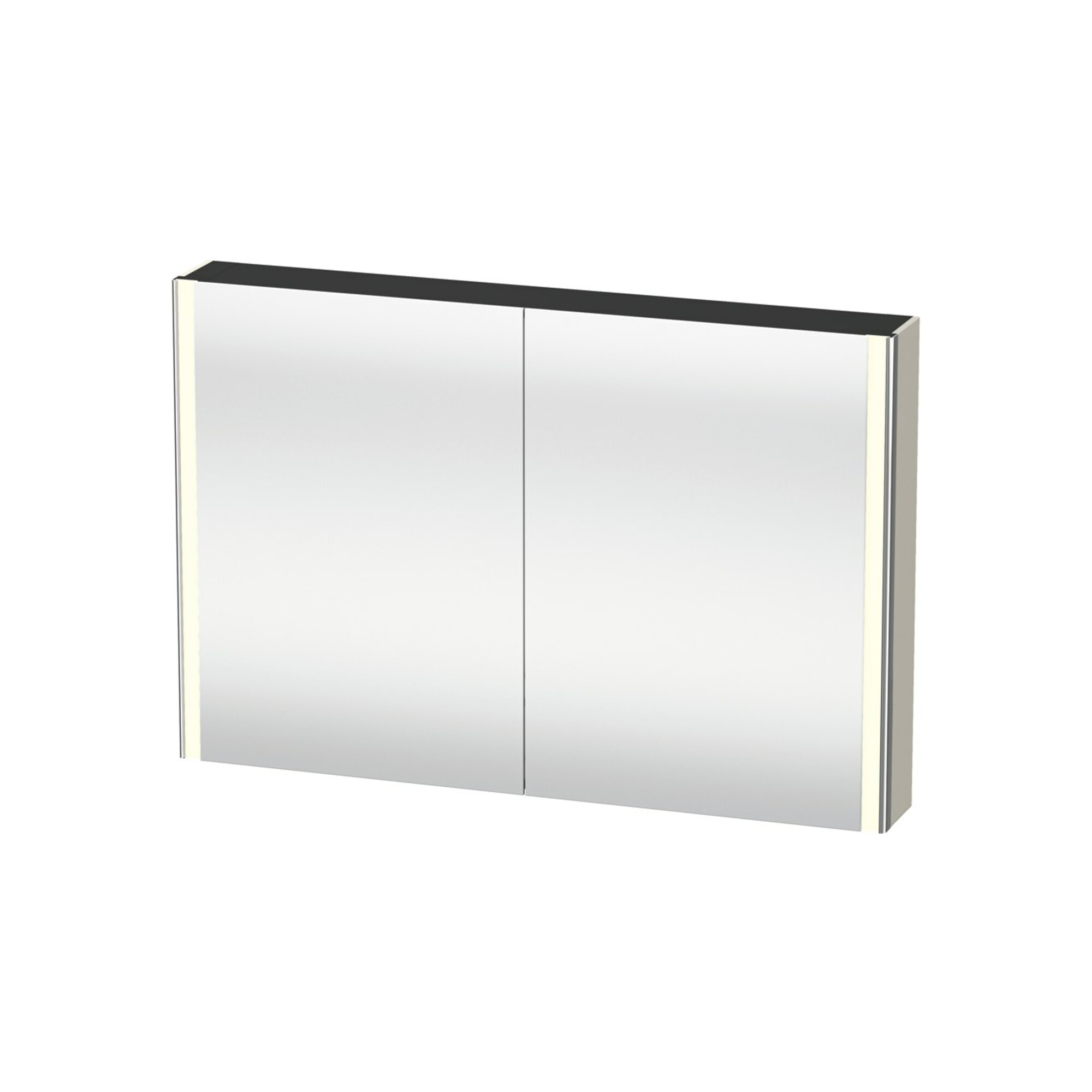 Duravit Uni-Spiegelschrank XSquare Steckd. CH 120x80x15,5cm, Tau, 2 Tür, LED, wandhängend