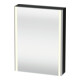Duravit Uni-Spiegelschrank XSquare Steckd. CH 60x15x80cm, 1 Tür, o ES, An re, sw hgl-1