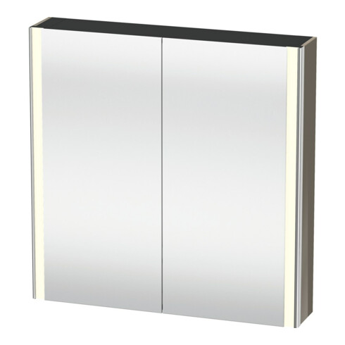 Duravit Uni-Spiegelschrank XSquare Steckd. CH 80x80x15,5cm, f G hgl, 2 Tür, LED, wandhängend