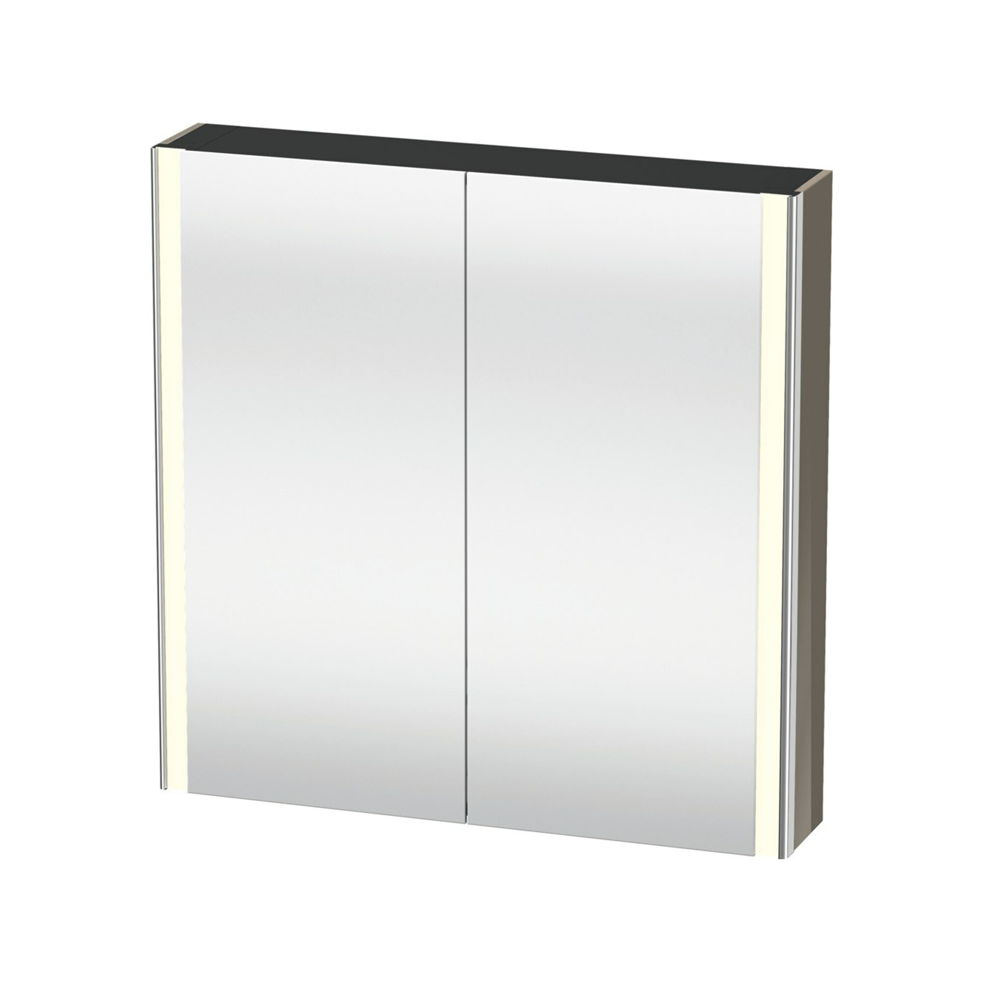 Duravit Uni-Spiegelschrank XSquare Steckd. CH 80x80x15,5cm, f G hgl, 2 Tür, LED, wandhängend